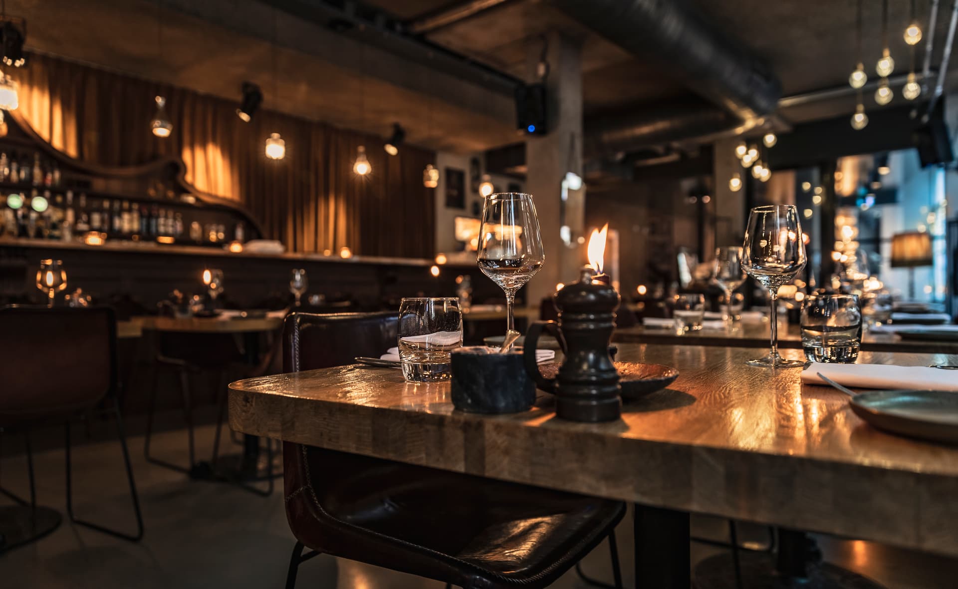 The dining room on a Friday night