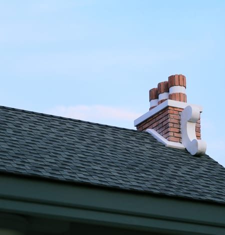 Rebuilt chimney flashing