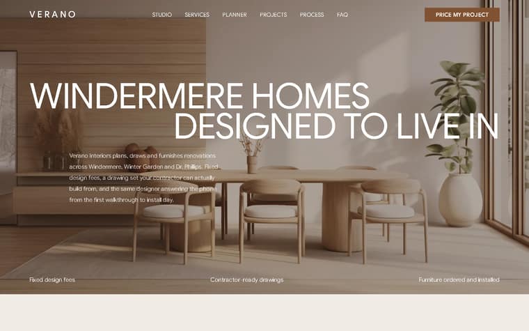 The interior design template we built
