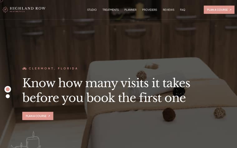 The med spa template we built